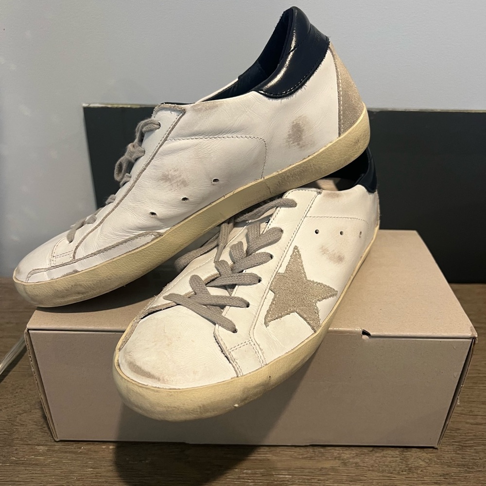 Golden goose sneakers with box and papers!